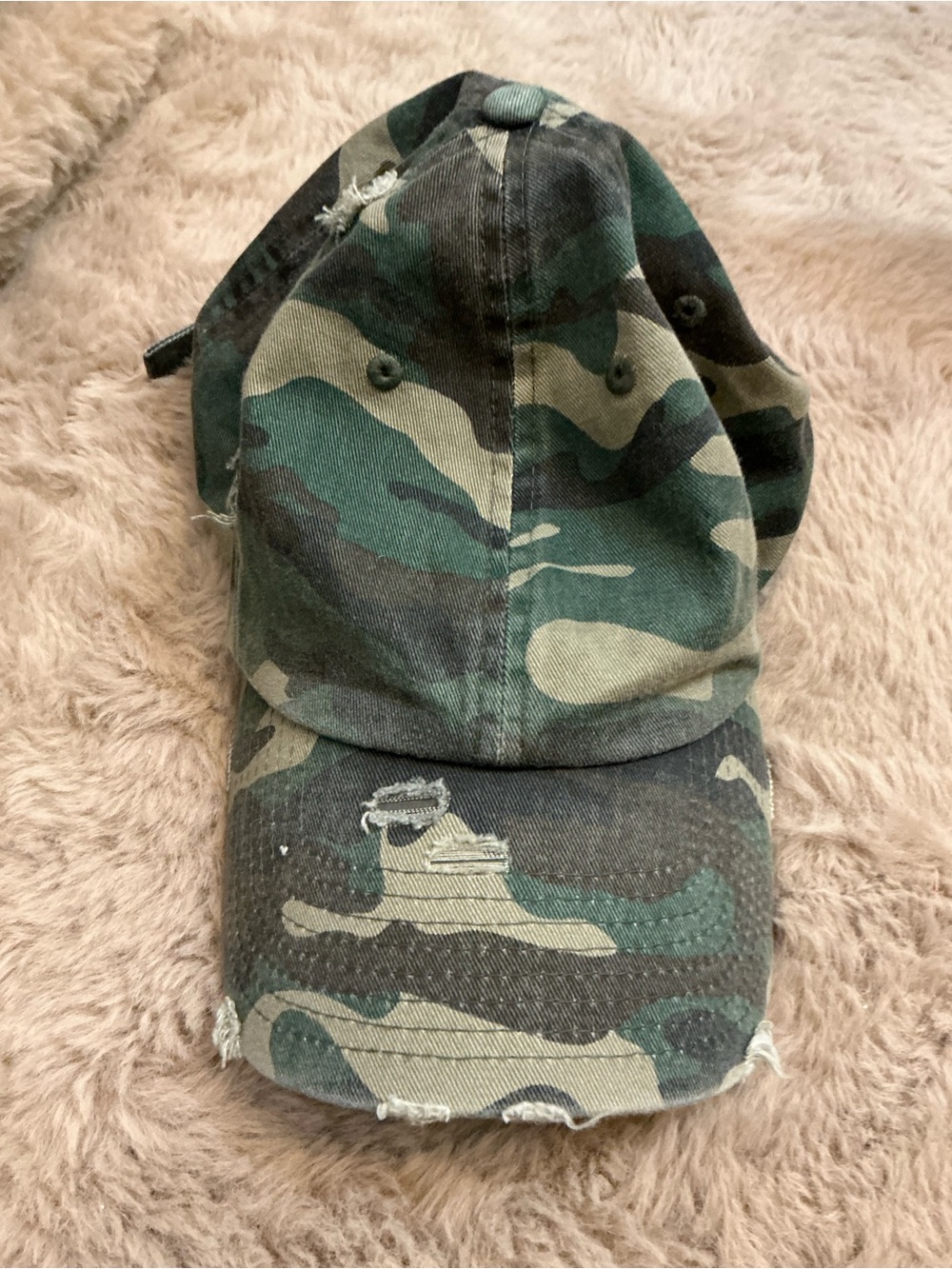 KBETHOS Vintage Distressed Camo Baseball Cap Dad Hat